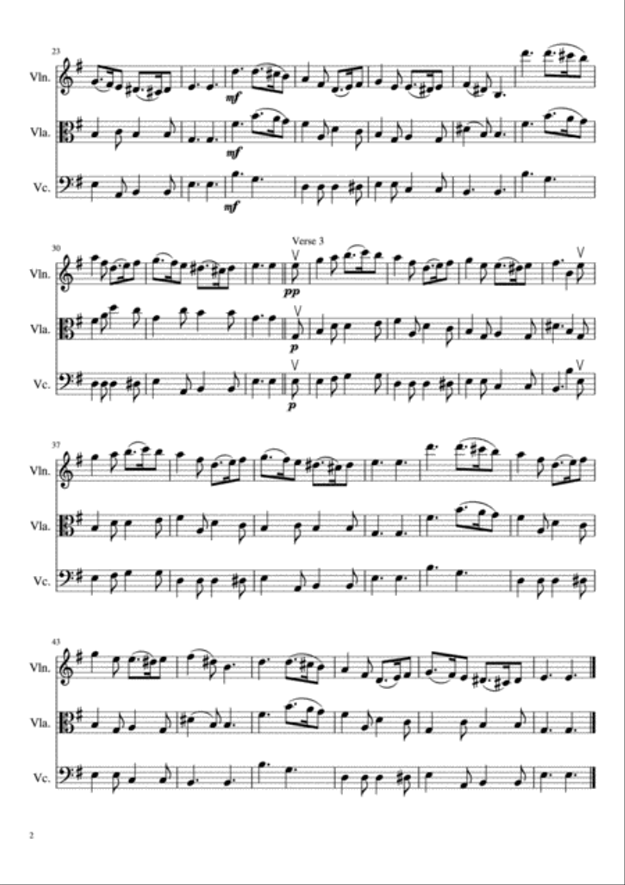 What Child is This String Trio scores gallery preview page 3