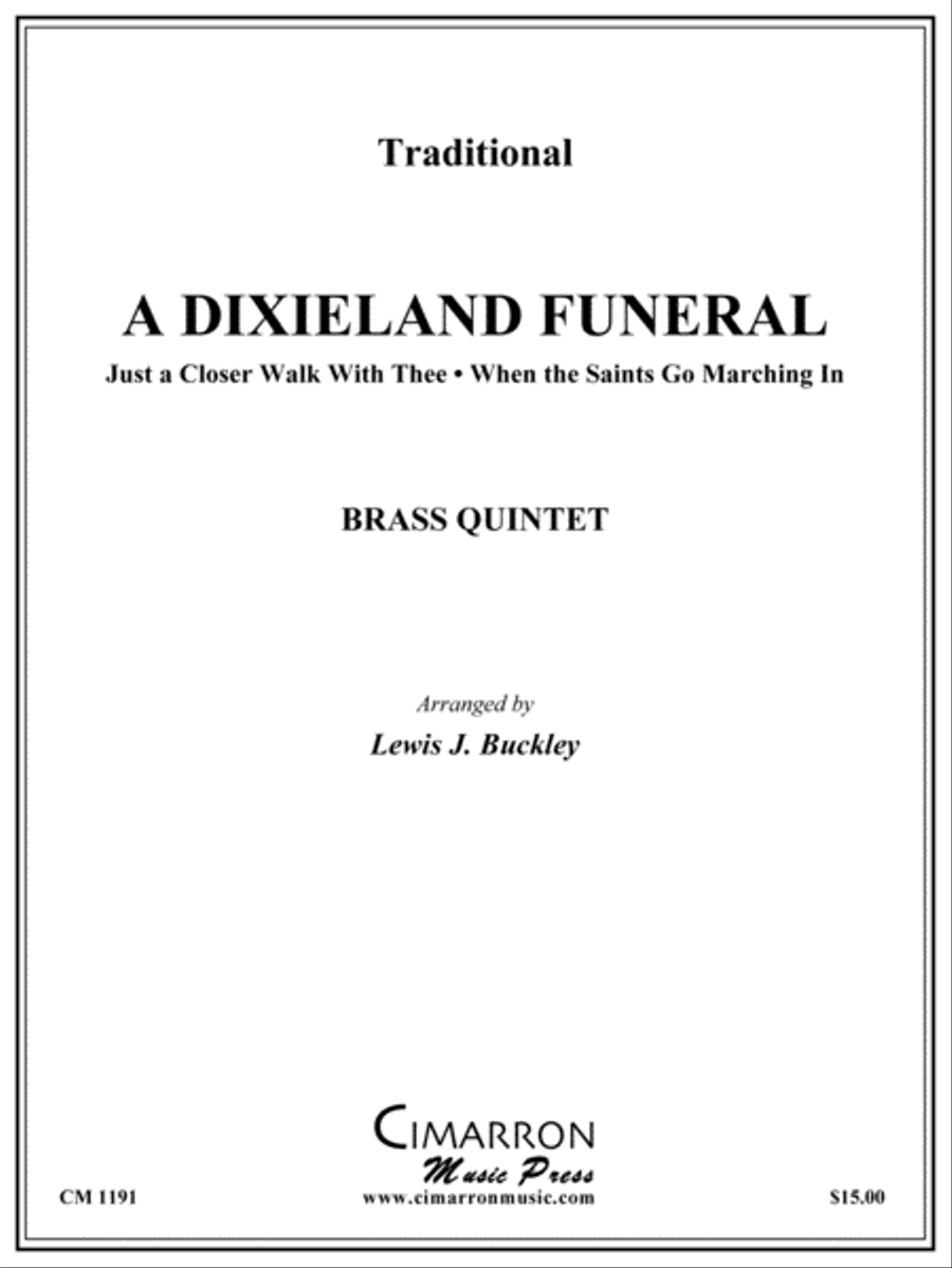 A Dixieland Funeral Brass Quintet scores gallery preview page 1