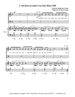 2. One Hour Old (All Heaven and it was One Hour Old) : SATB Choir & Piano