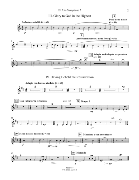 Suite from All-Night Vigil (Vespers) - Eb Alto Saxophone 2