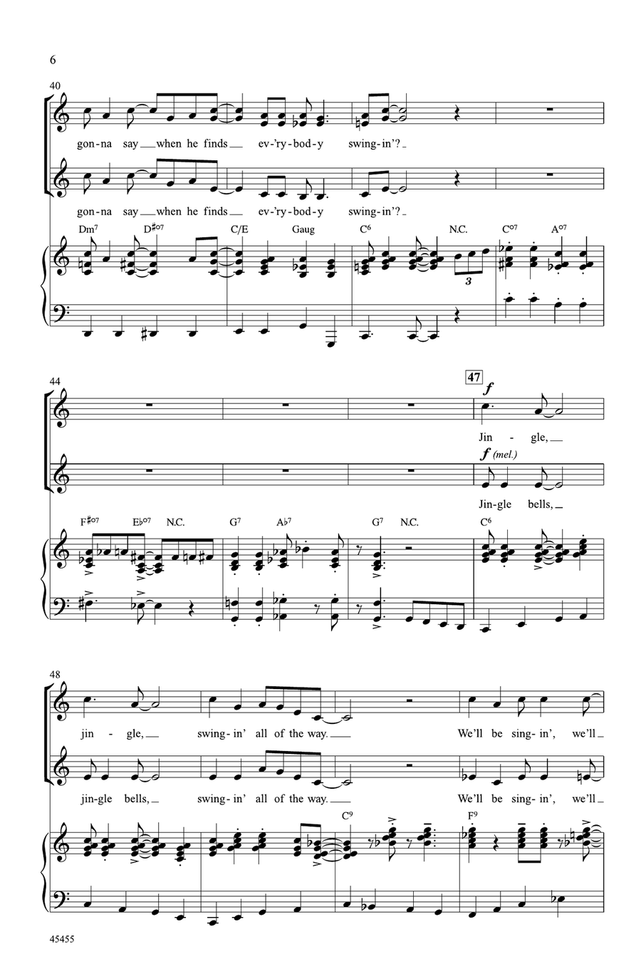 What Will Santa Claus Say? by Louis Prima Choir - Digital Sheet Music page 5