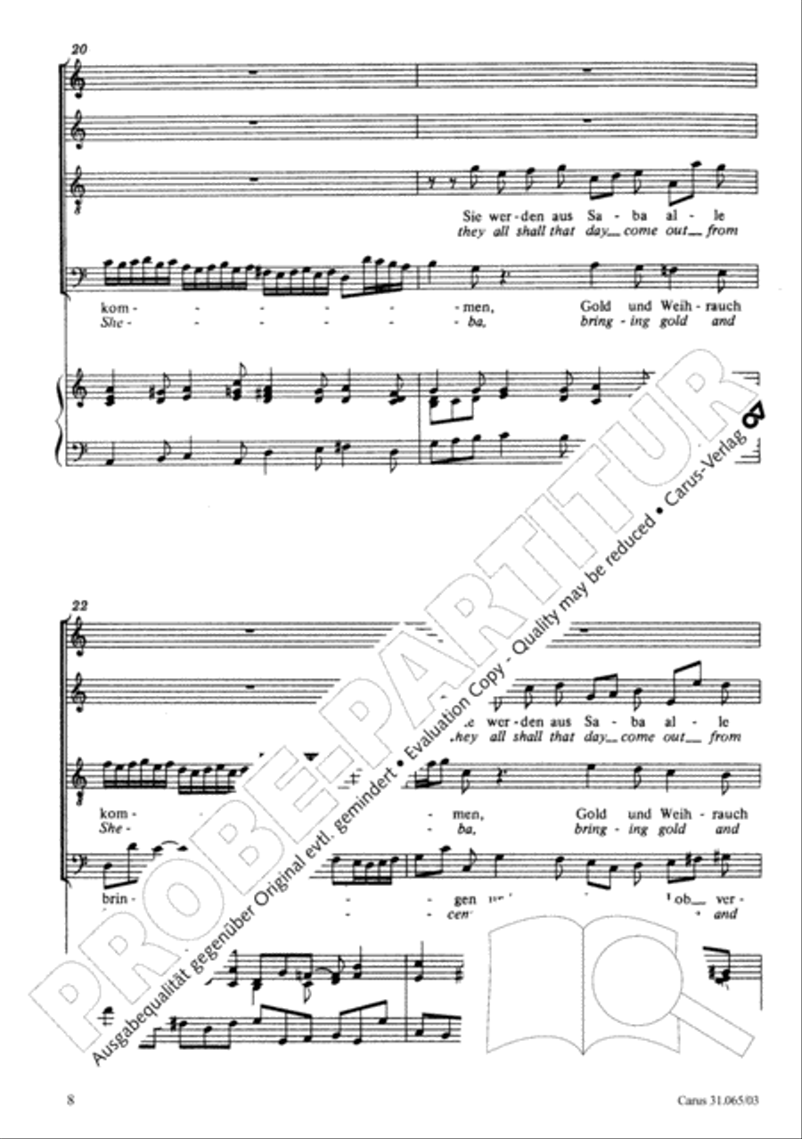 They all shall day come out from Sheba (Sie werden aus Saba alle kommen) TB scores gallery preview page 9