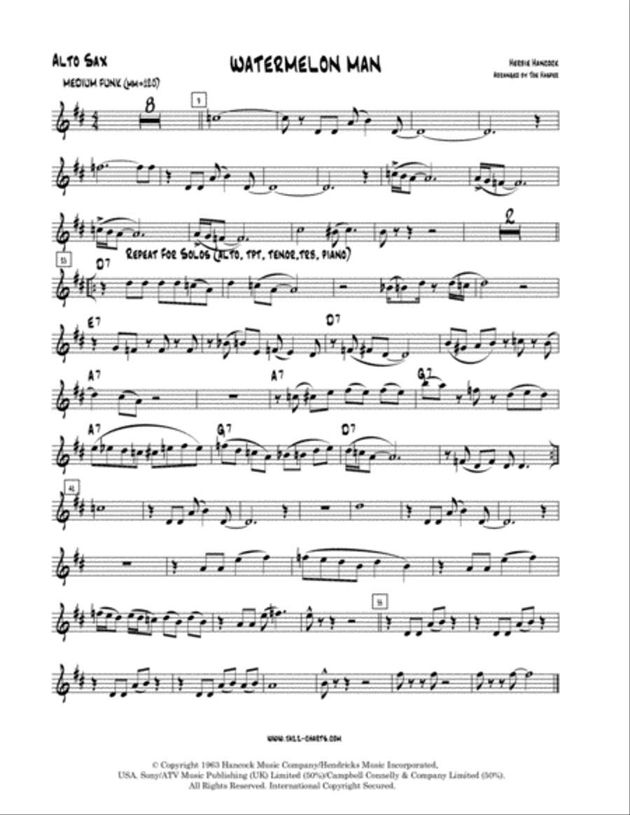 Watermelon man alto sax hot sale