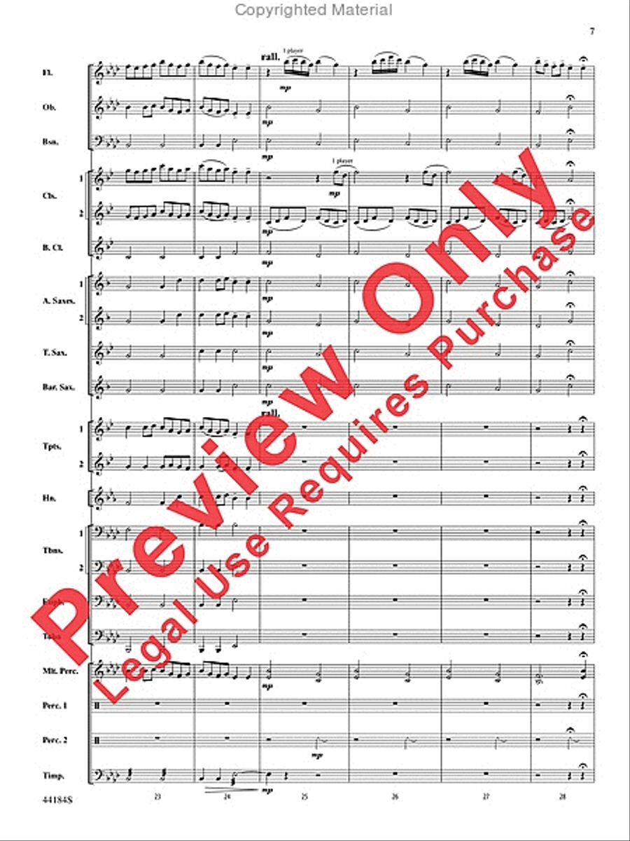 Hsien Concert Band scores gallery preview page 7