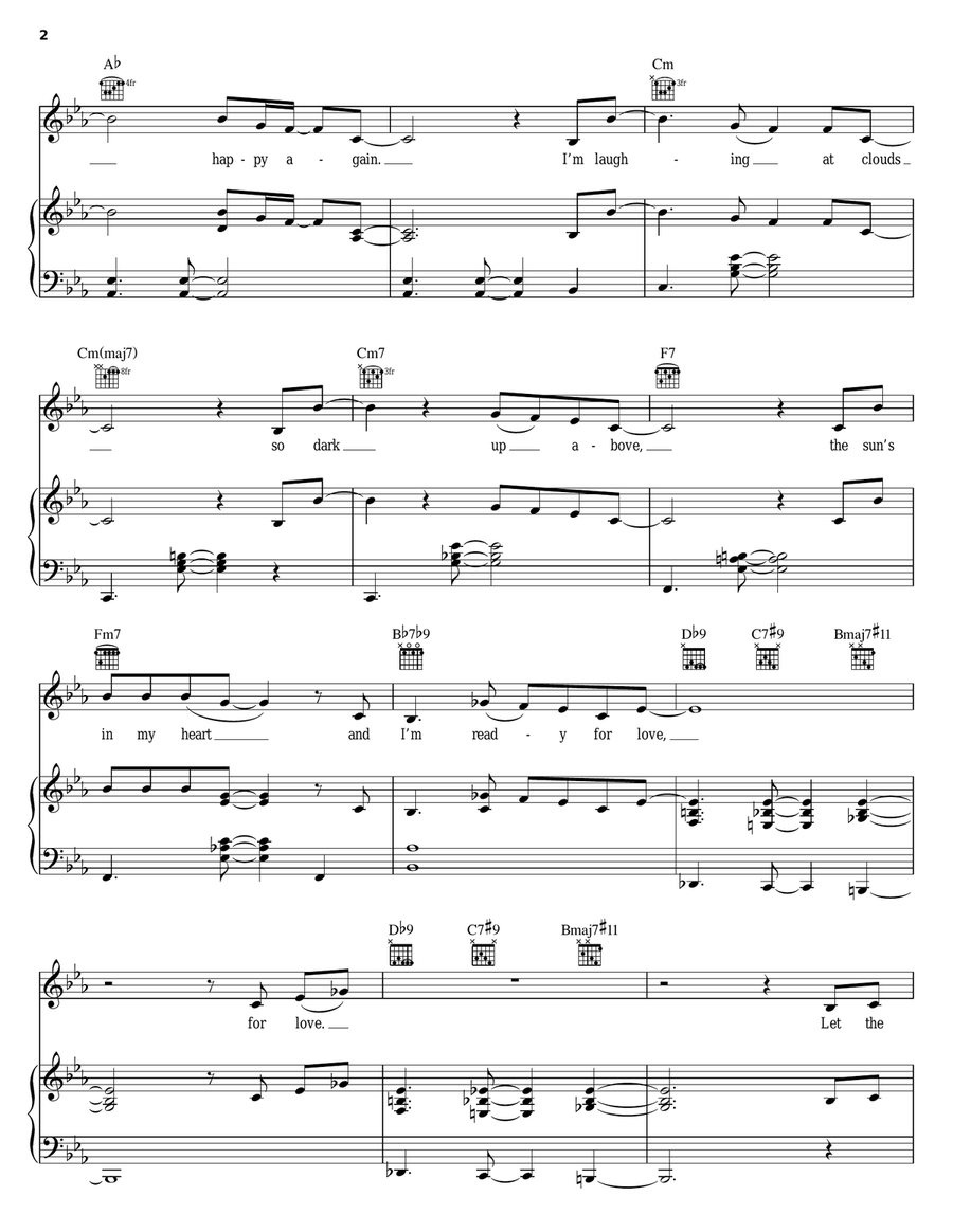Singin' In The Rain Piano, Vocal, Guitar scores gallery preview page 2