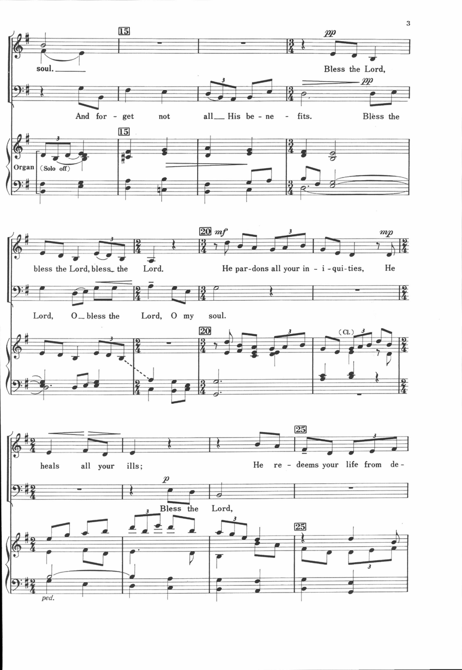 Bless the Lord, O My Soul 4-Part scores gallery preview page 3