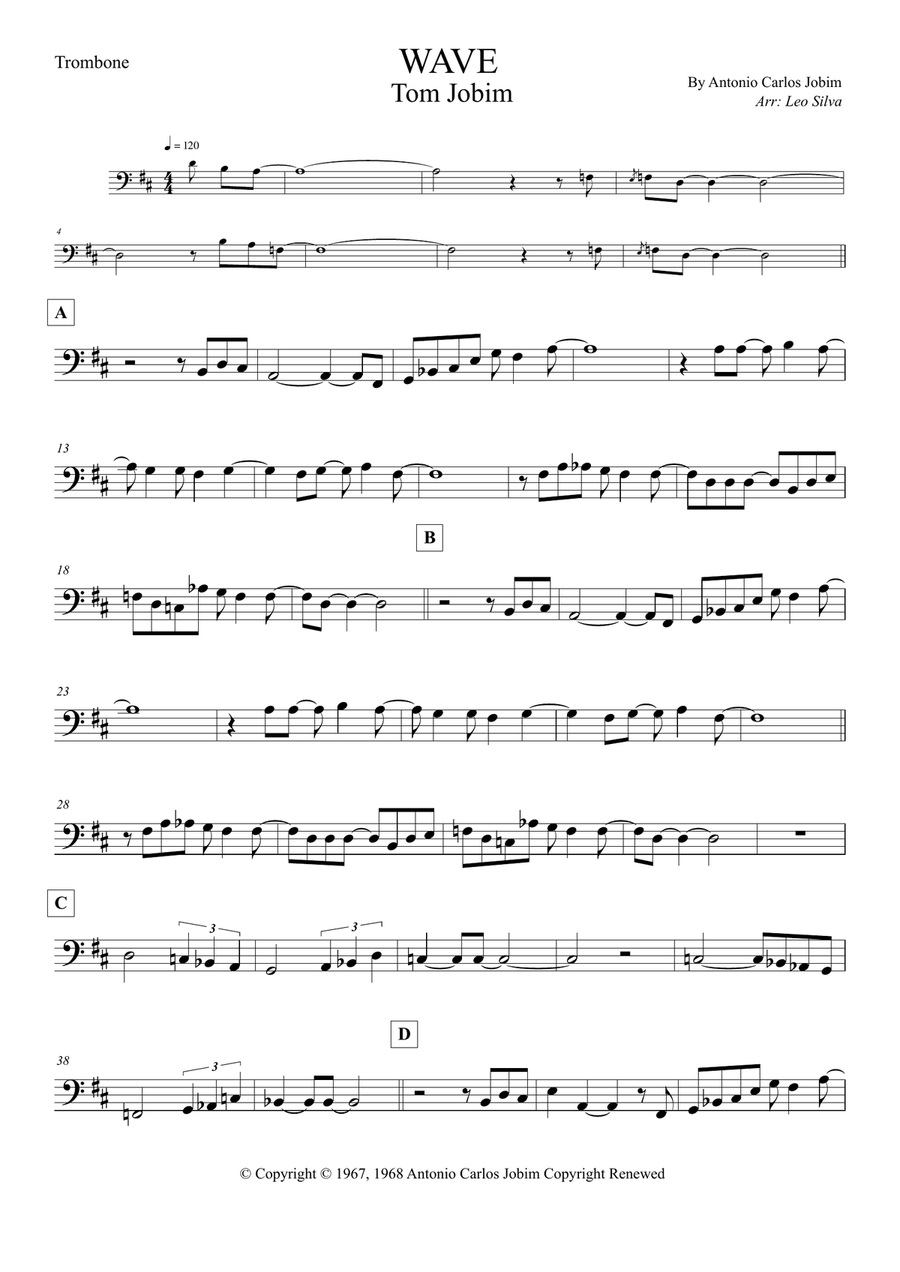 Wave Trombone Solo scores gallery preview page 1