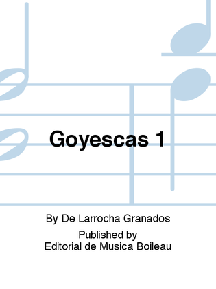 Book cover for Goyescas 1