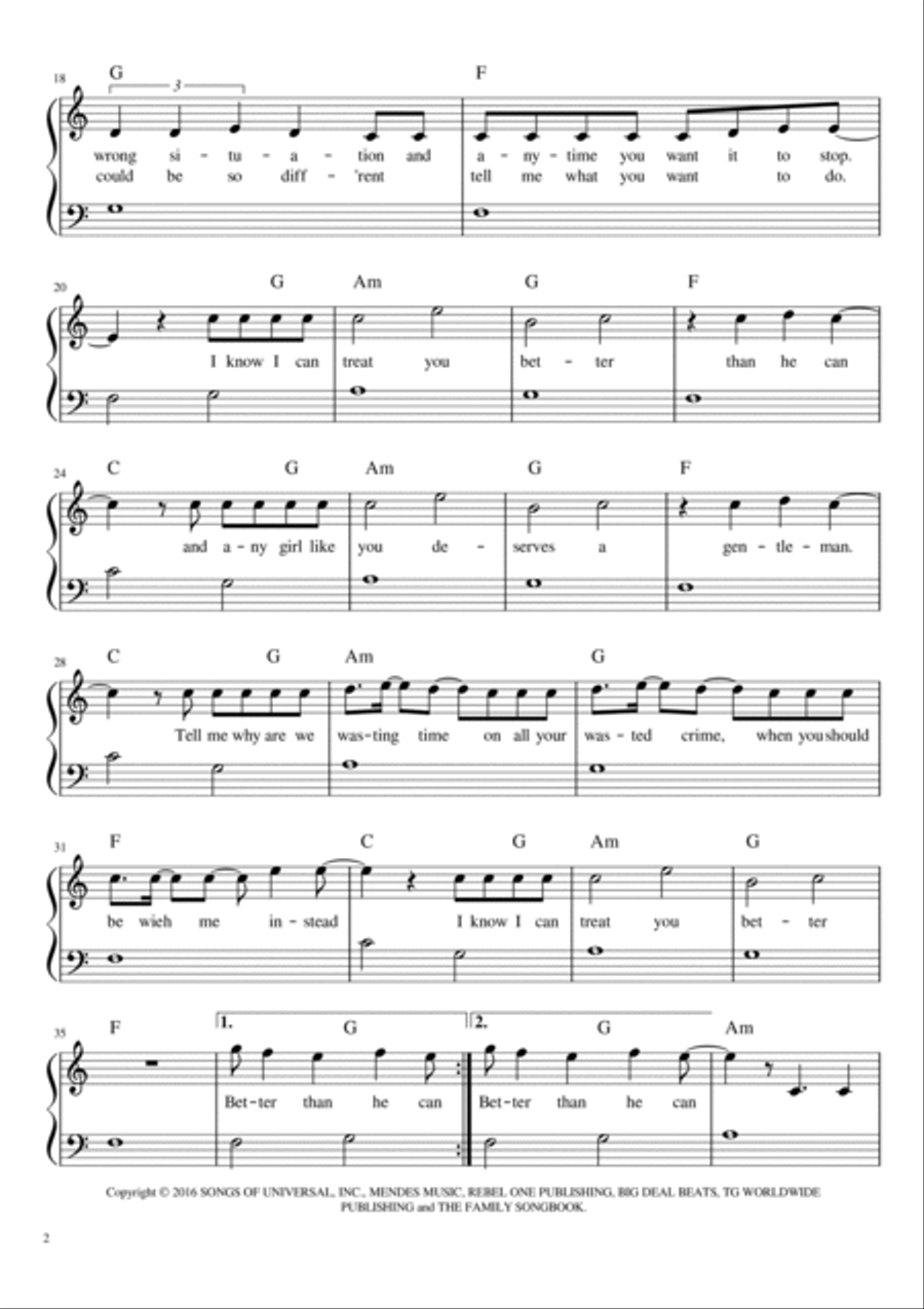 Treat You Better Voice scores gallery preview page 2