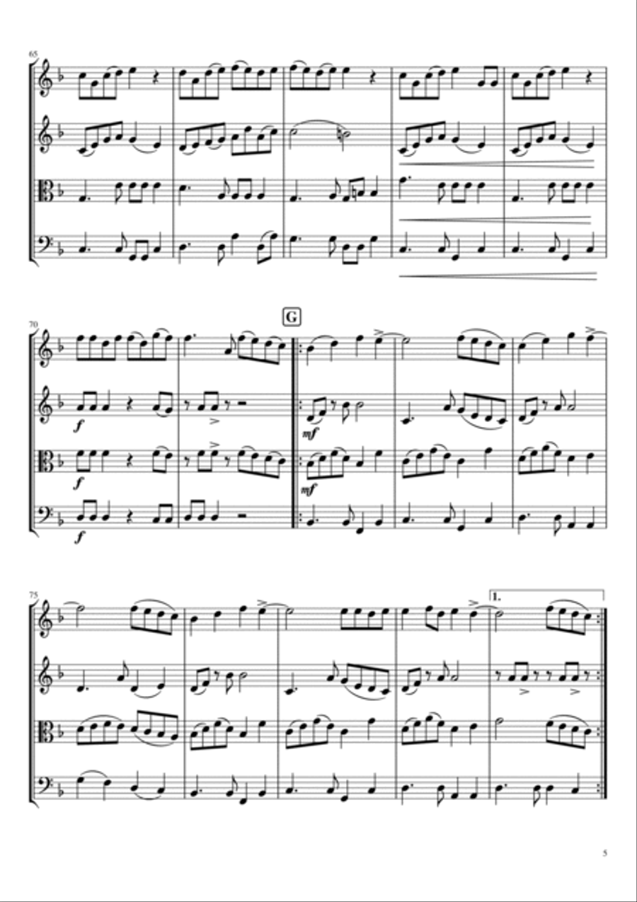 Darte Un Beso String Quartet scores gallery preview page 5