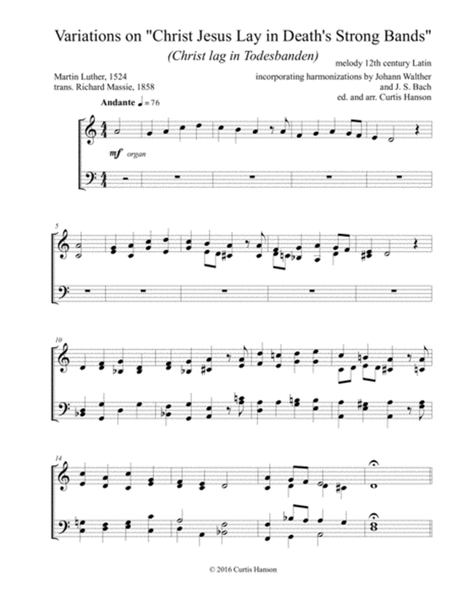Christ Jesus Lay in Death's Strong Bands (SATB) image number null