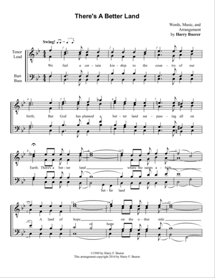 There's A Better Land TTBB scores gallery preview page 1