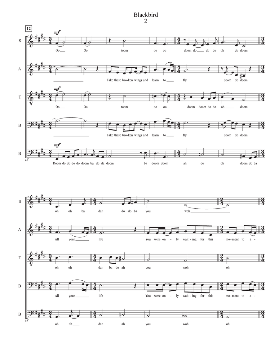 Blackbird Divisi scores gallery preview page 2