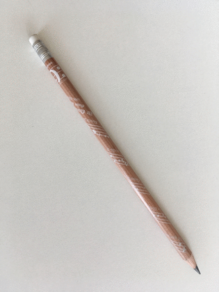 Pencil & eraser - D'Arezzo - wood - 2B