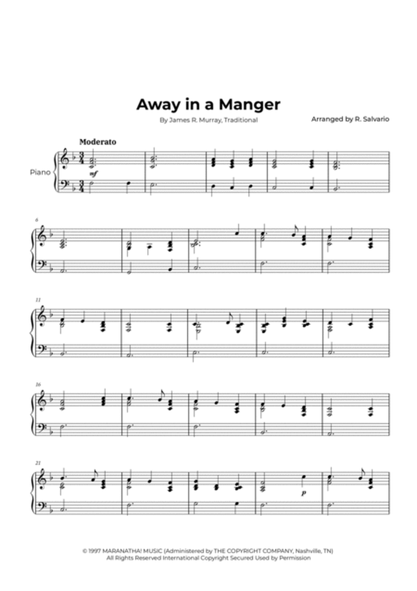 Away in a Manger (Easy Piano Arrangement) image number null