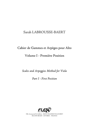Book cover for Scales and Arpeggios Method for Viola Part I - First Position