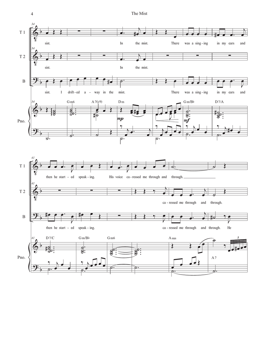 The Mist The Mist Piano, Vocal scores gallery preview page 4
