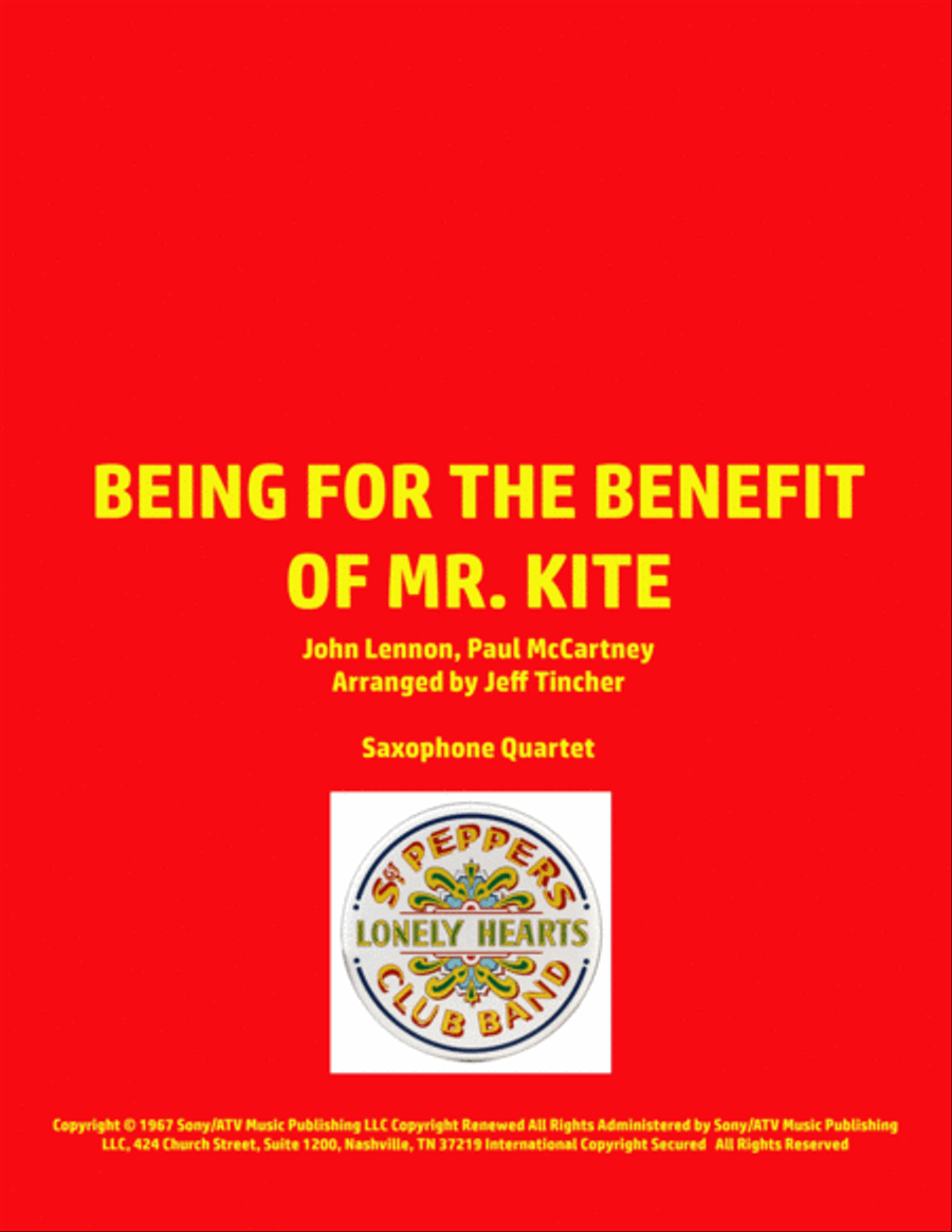 Being For The Benefit Of Mr. Kite Woodwind Quartet scores gallery preview page 1