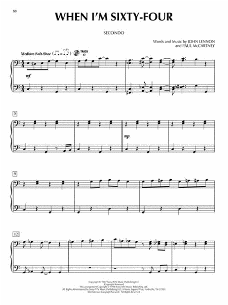 Lennon & McCartney Hits 1 Piano, 4-Hands scores gallery preview page 5