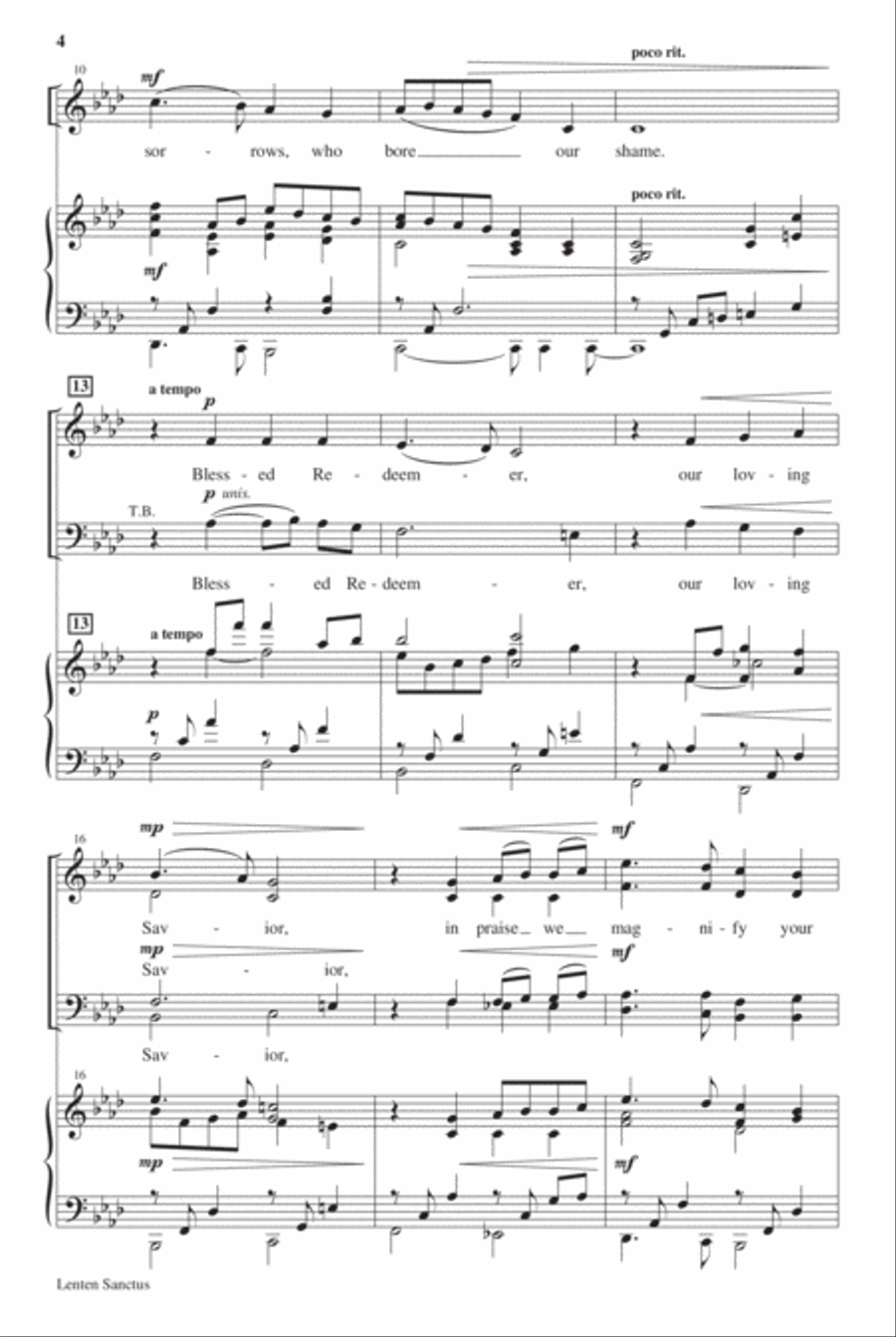 Lenten Sanctus 4-Part scores gallery preview page 5