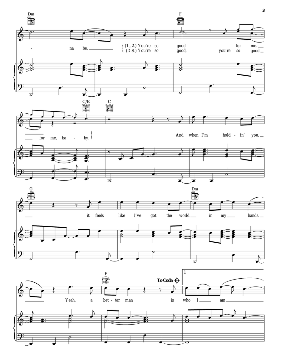 Who I Am With You Piano, Vocal, Guitar scores gallery preview page 3