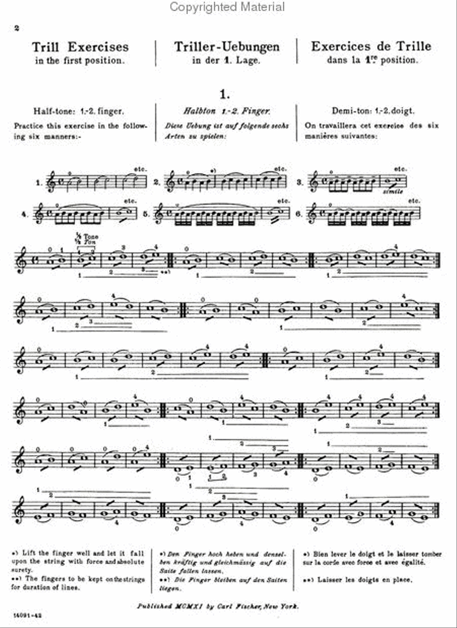 Preparatory Trill Studies Violin scores gallery preview page 2