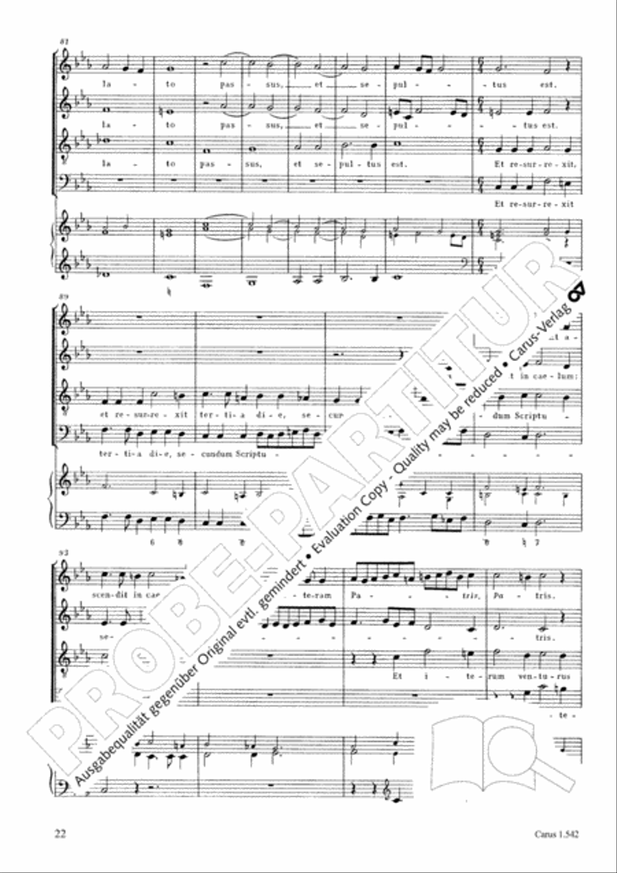 Messa a quattro voci da cappella 4-Part scores gallery preview page 23