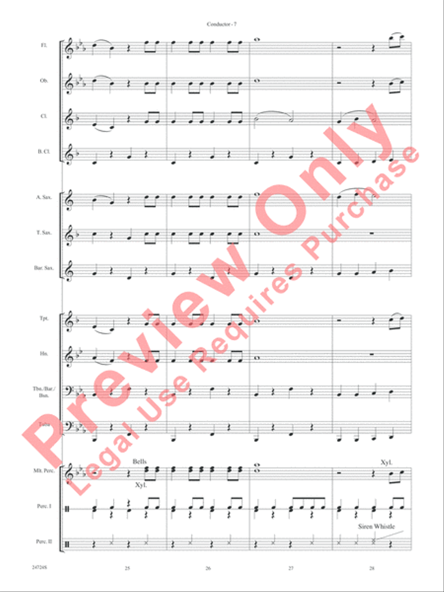 Wonka's Welcome Song (from Charlie and the Chocolate Factory) Concert Band scores gallery preview page 9