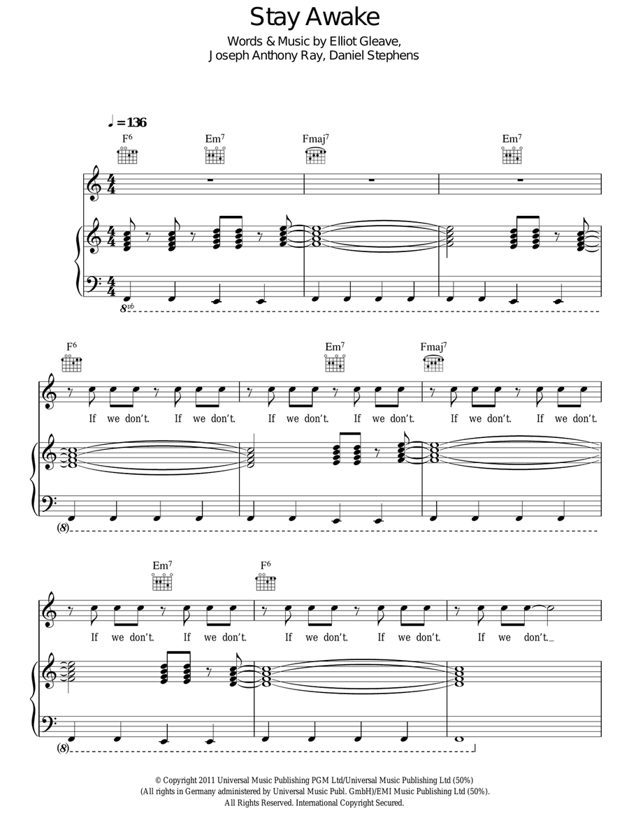 Stay Awake Acoustic Guitar scores gallery preview page 1