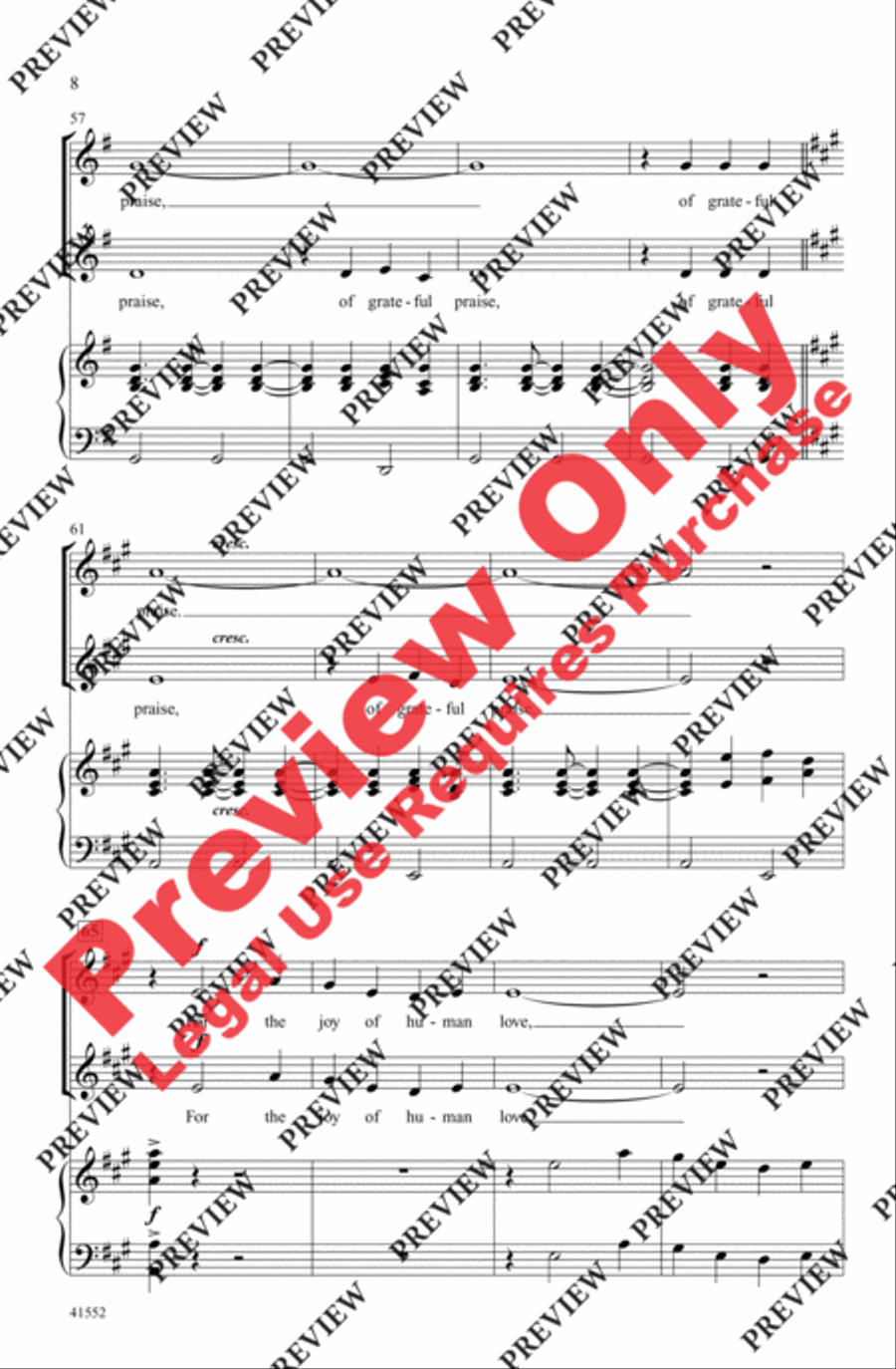 Of Grateful Praise 2-Part scores gallery preview page 7