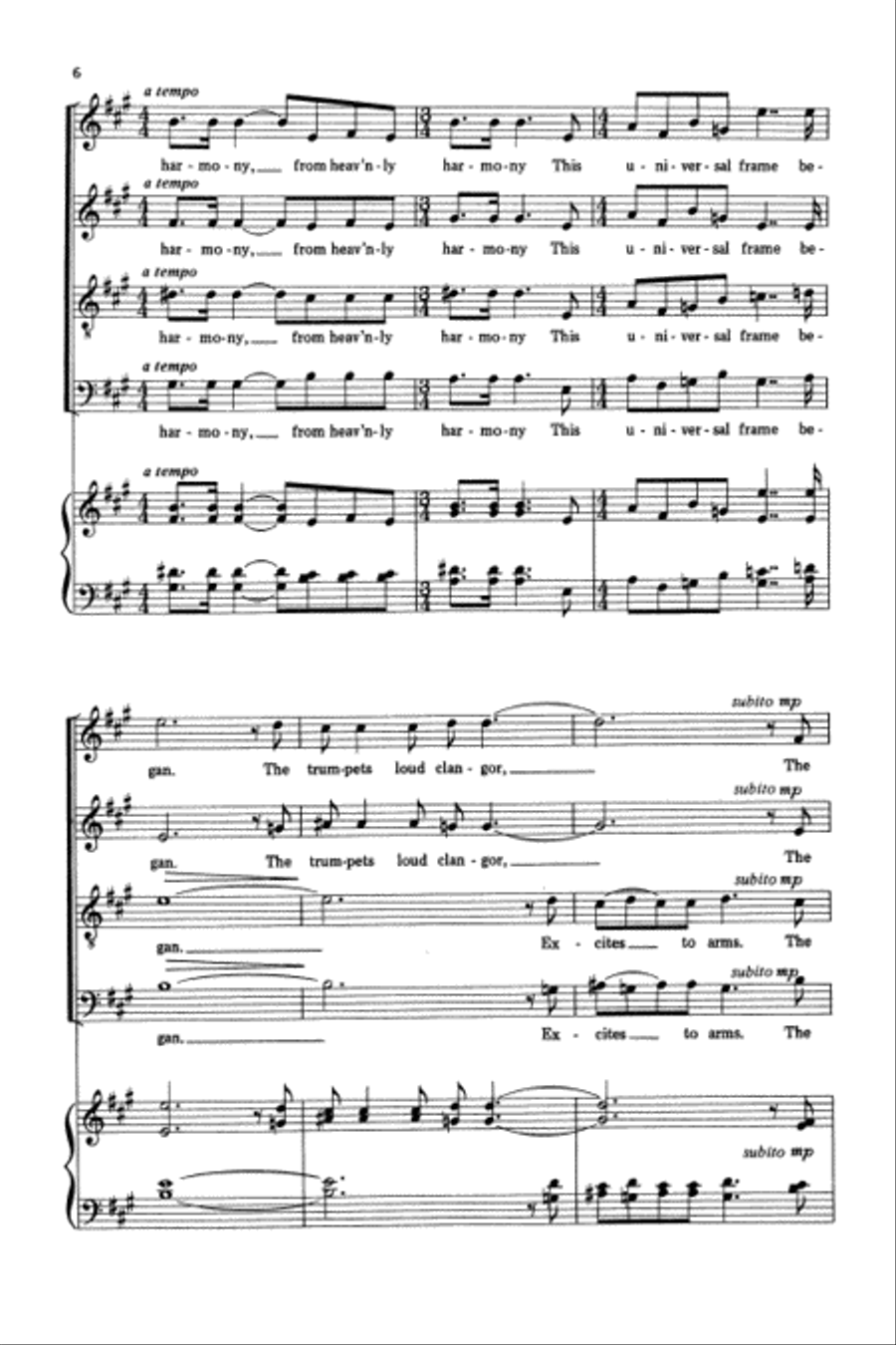 A Song for St. Cecilia's Day 4-Part scores gallery preview page 6