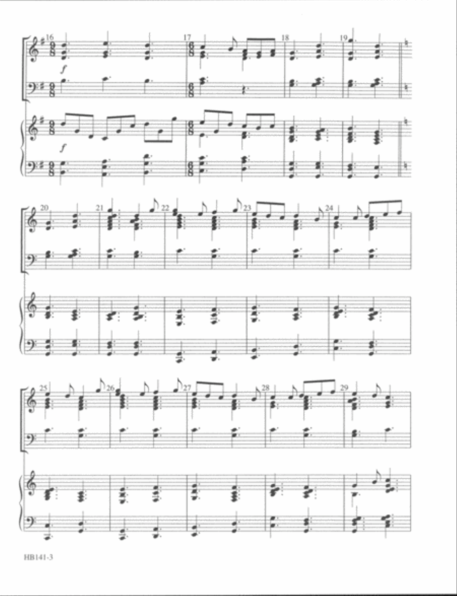 Let's All Ring Carols With Keyboard - full score Handbell Choir scores gallery preview page 3