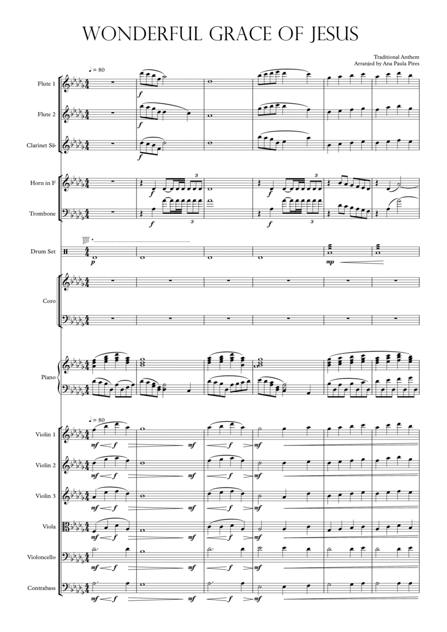 Wonderful Grace Of Jesus Full Orchestra scores gallery preview page 1