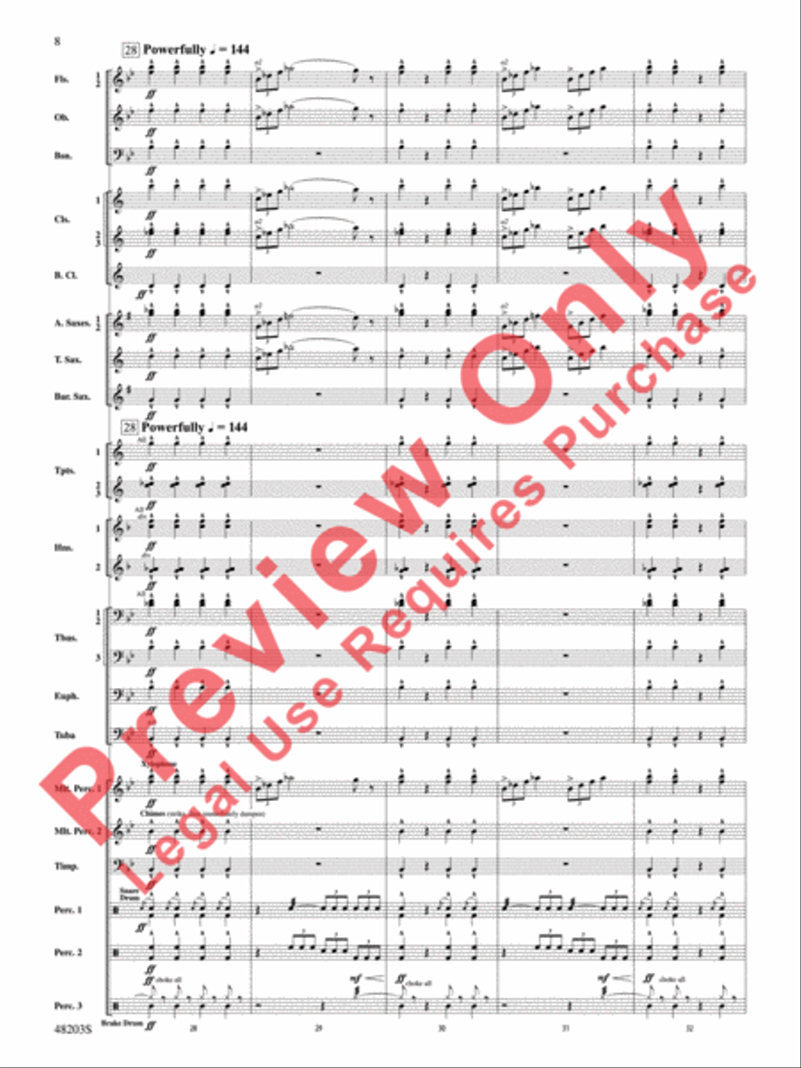 The Summoning Concert Band scores gallery preview page 9