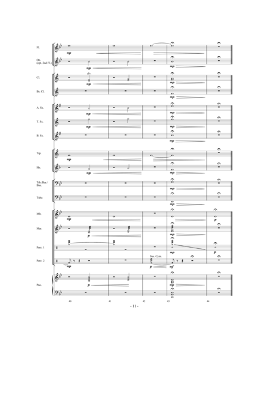 Peace Like A River Concert Band scores gallery preview page 10