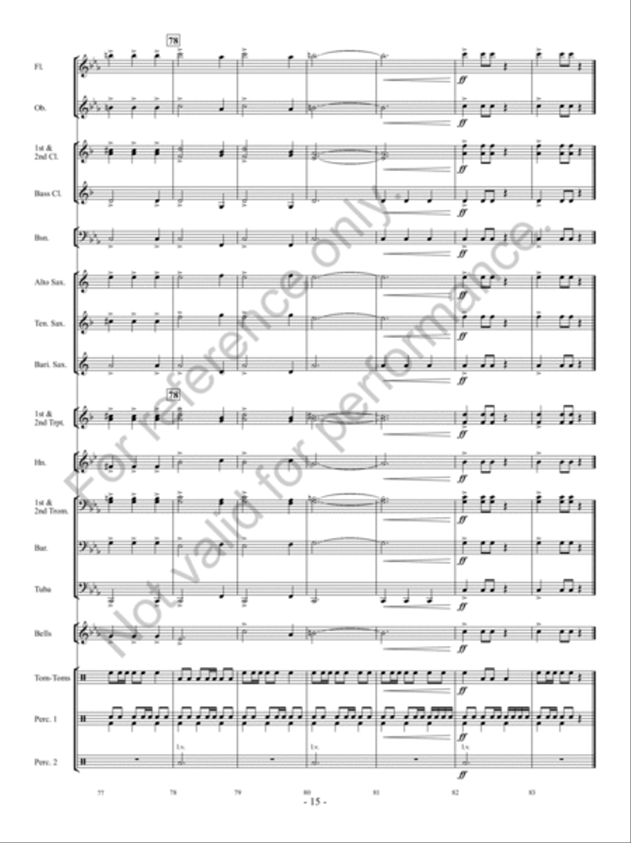 Mask Of The Avenger Concert Band scores gallery preview page 14