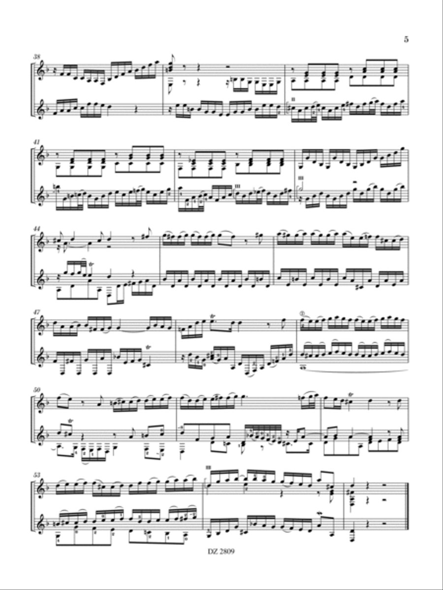 Concerto for Oboe and Strings in D minor Classical Guitar scores gallery preview page 6
