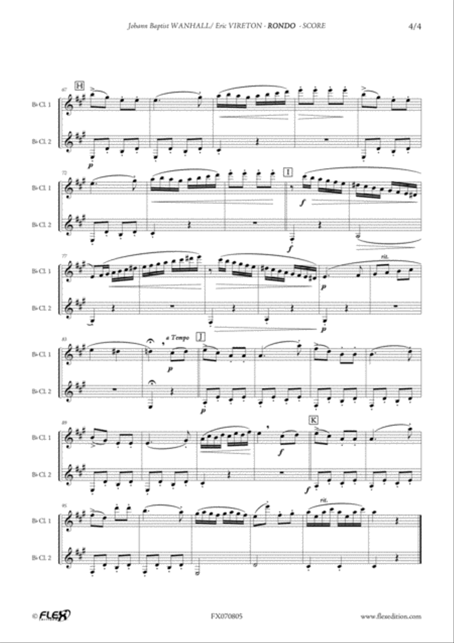 Rondo Clarinet Duet scores gallery preview page 4