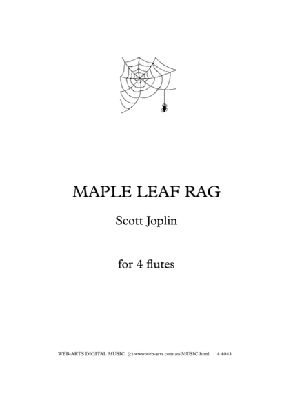 MAPLE LEAF RAG arranged for 4 flutes - SCOTT JOPLIN image number null