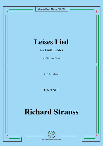 Richard Strauss-Leises Lied,in D flat Major image number null