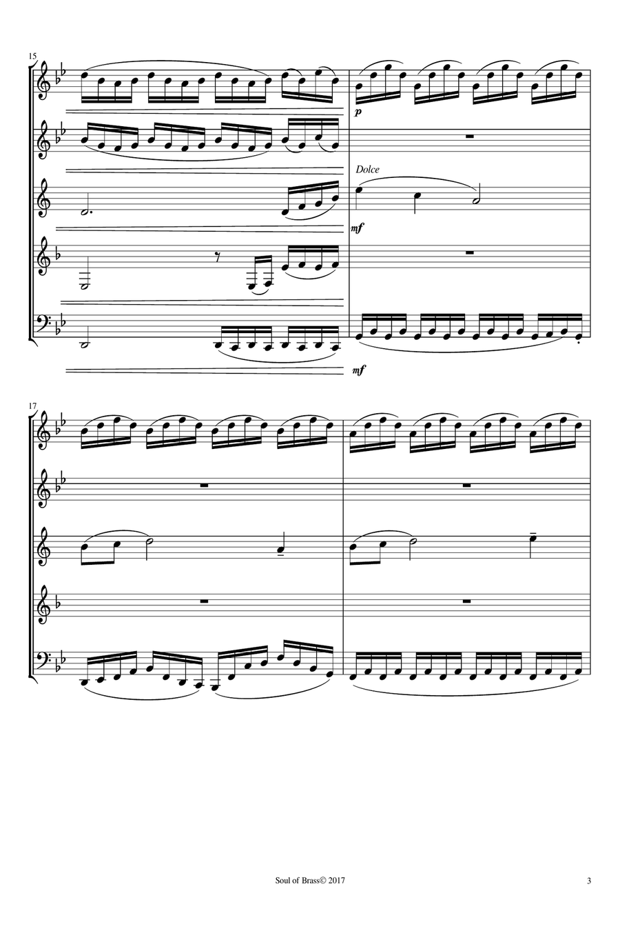 Two Conflicts for Woodwinds Quintet Woodwind Quintet scores gallery preview page 4