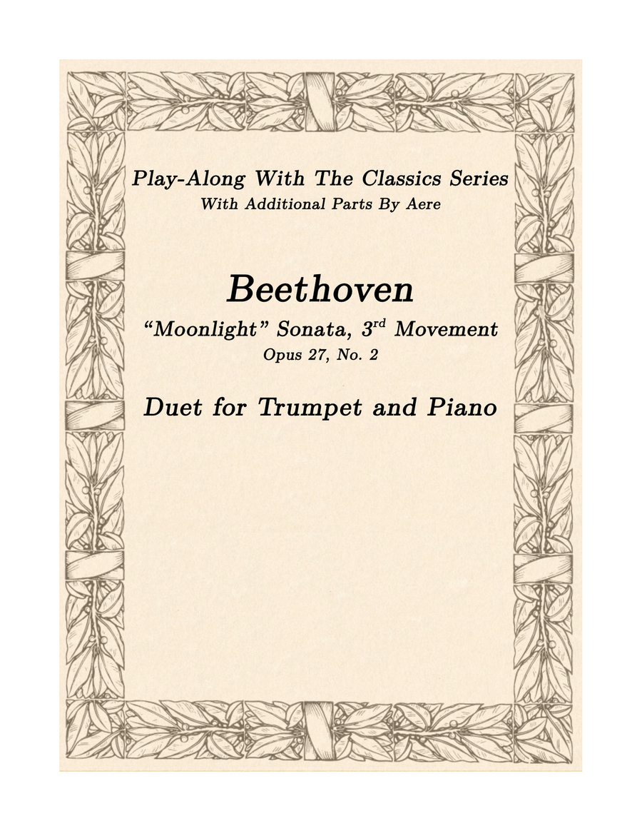 Beethoven Moonlight Sonata 3rd Movement - A Duet For Trumpet And Piano image number null