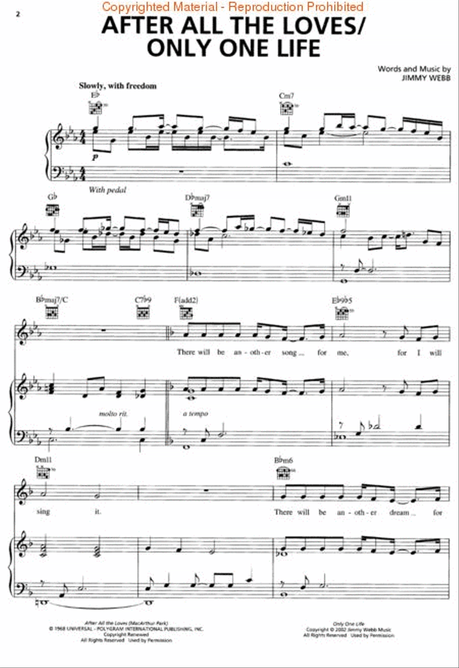 Michael Feinstein - Only One Life Piano, Vocal, Guitar scores gallery preview page 3