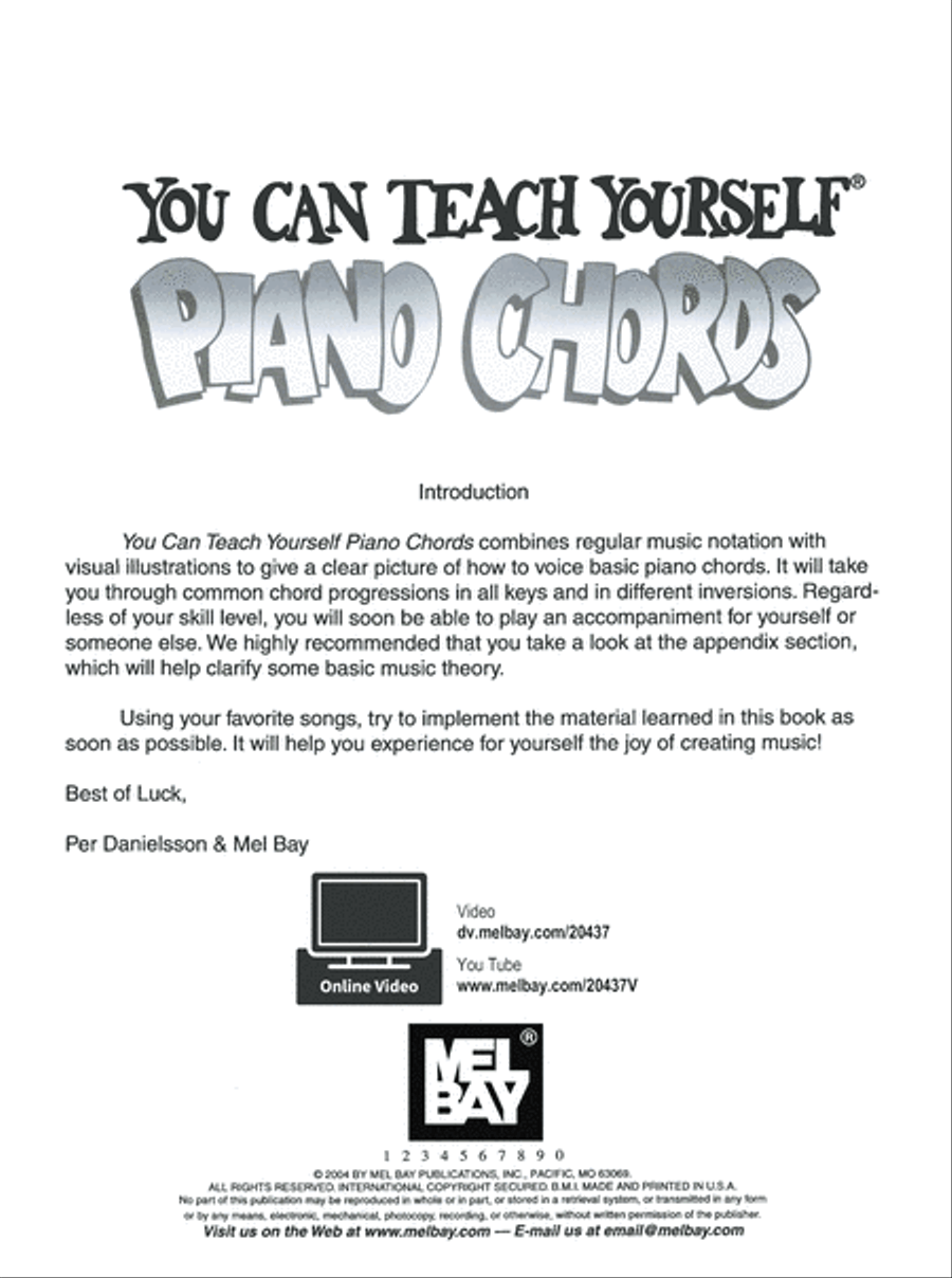 You Can Teach Yourself Piano Chords Piano Method scores gallery preview page 2