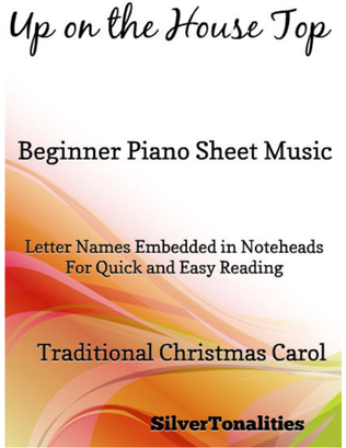 Up on the House Top Beginner Piano Sheet Music