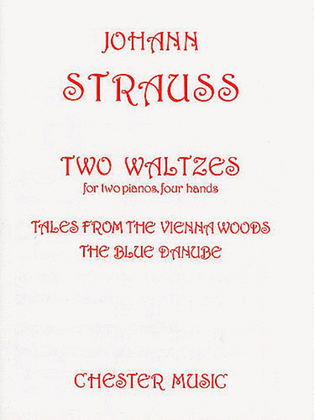 Book cover for Johann Strauss II: Two Waltzes For Piano