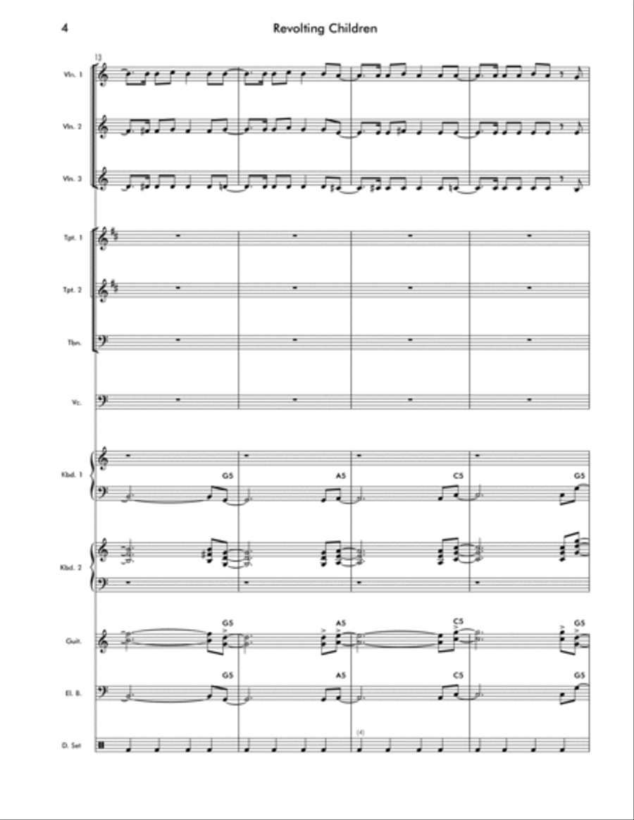 Revolting Children Jazz Ensemble scores gallery preview page 5