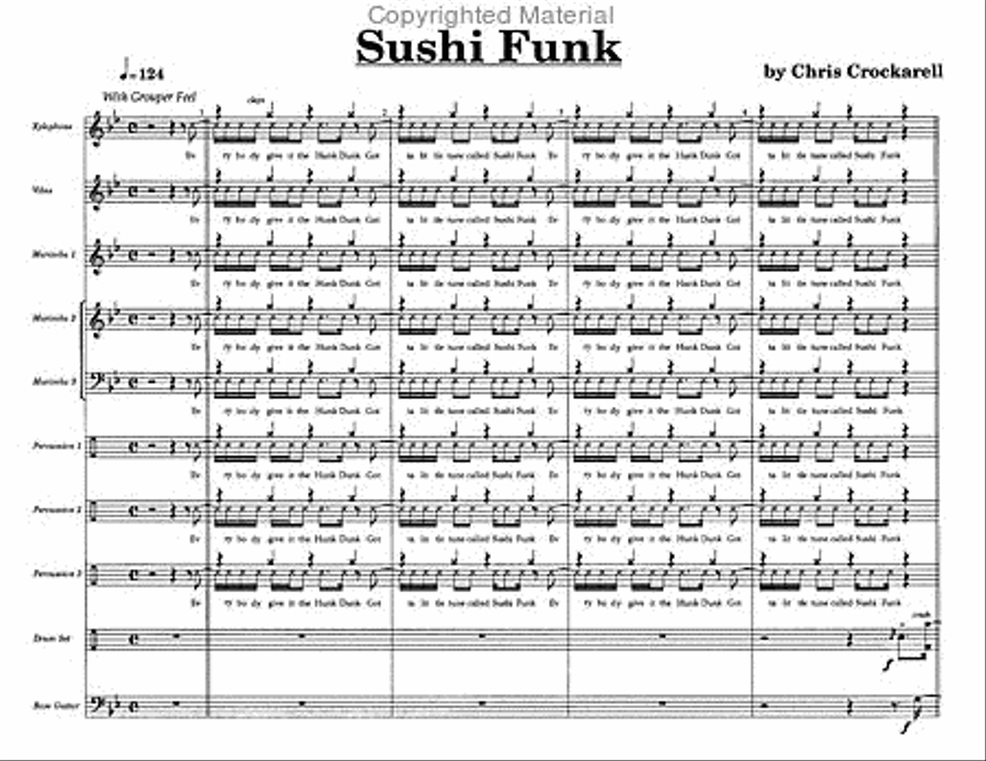 Sushi Funk Percussion Ensemble scores gallery preview page 2