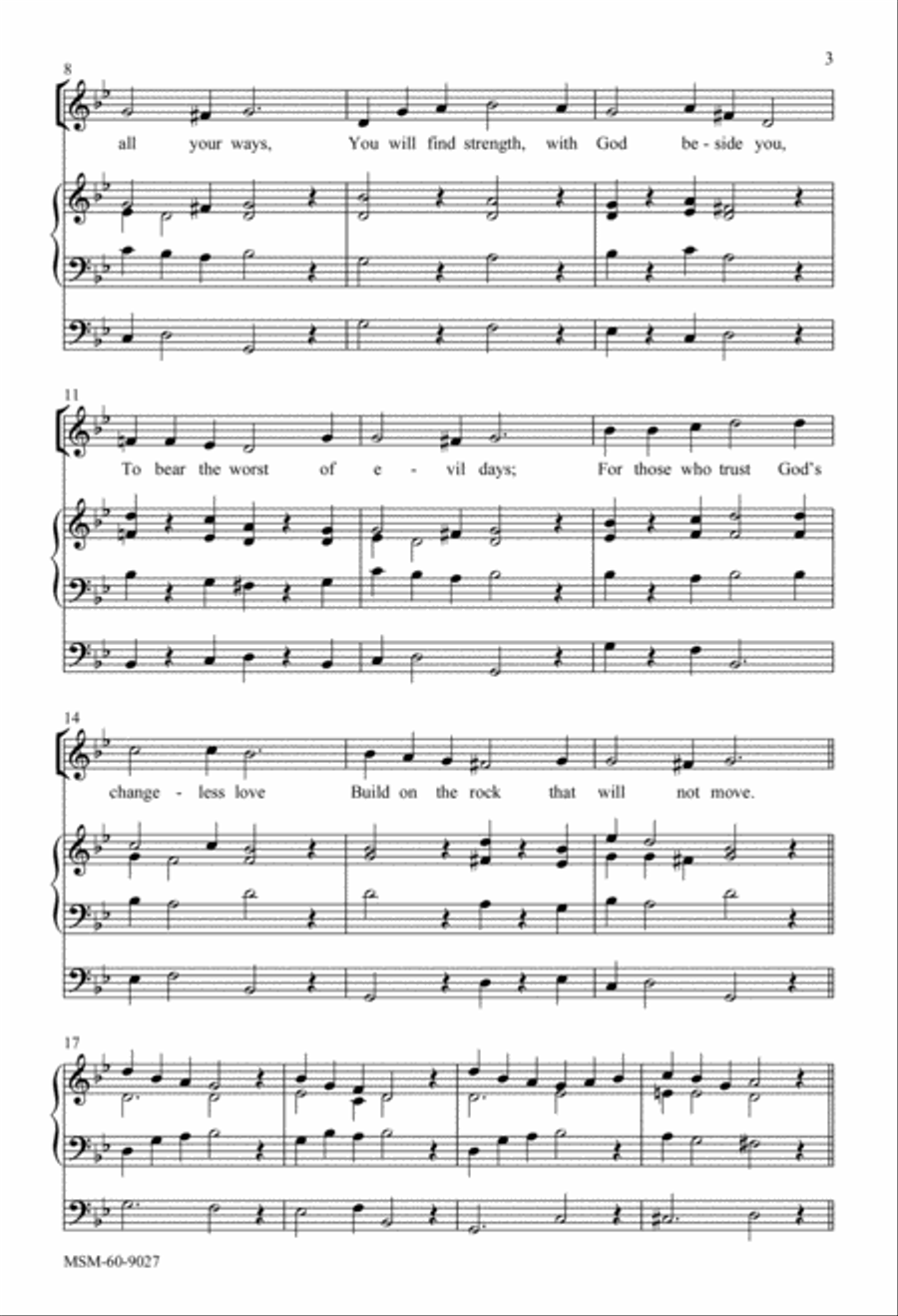 If You But Trust in God to Guide You 4-Part scores gallery preview page 3