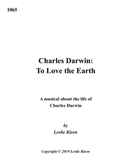 Charles Darwin: To Love The Earth - the full orchestral score - Score Only